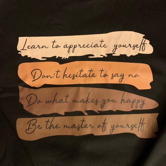 SHEIN Black and Orange Motivational Crewneck Sweater - Picture 2 of 4